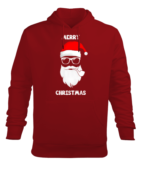 Tisho - Merry Christmas Baskılı Erkek Kapüşonlu Hoodie Sweatshirt