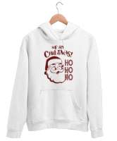 Merry Christmas Beyaz Unisex Kapşonlu Sweatshirt - Tisho
