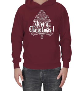 Merry Christmas Yılbaşı Erkek Kapşonlu - Tisho