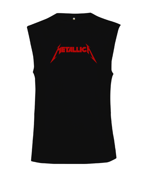 Metallica Logo Kesik Kol Unisex Tişört