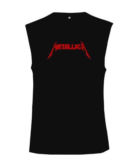 Tisho - Metallica Logo Kesik Kol Unisex Tişört