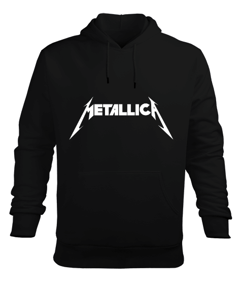 Tisho - Metallica Logolu Erkek Kapüşonlu Hoodie Sweatshirt