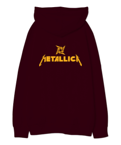 Metallica Oversize Unisex Kapüşonlu Sweatshirt - Thumbnail