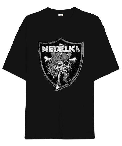 Tisho - Metallica Rock Baskılı Oversize Unisex Tişört