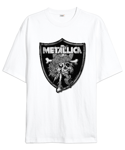 Tisho - Metallica Rock Baskılı Oversize Unisex Tişört