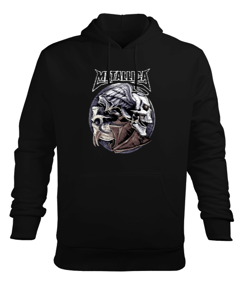 Tisho - Metallica Rock Tasarım Baskılı Erkek Kapüşonlu Hoodie Sweatshirt