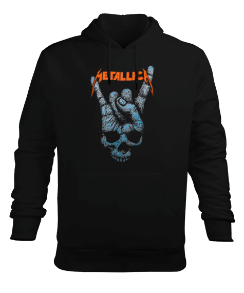Tisho - Metallica Rock Tasarım Baskılı Erkek Kapüşonlu Hoodie Sweatshirt