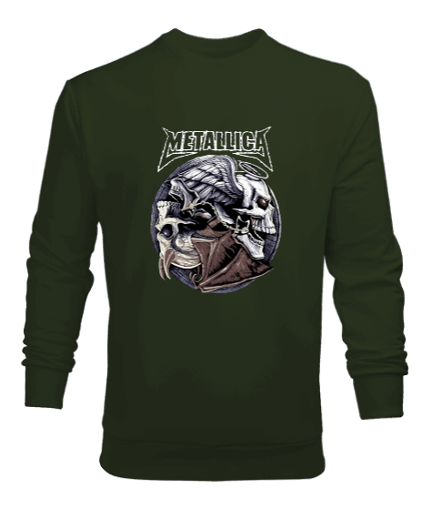 Tisho - Metallica Rock Tasarım Baskılı Erkek Sweatshirt