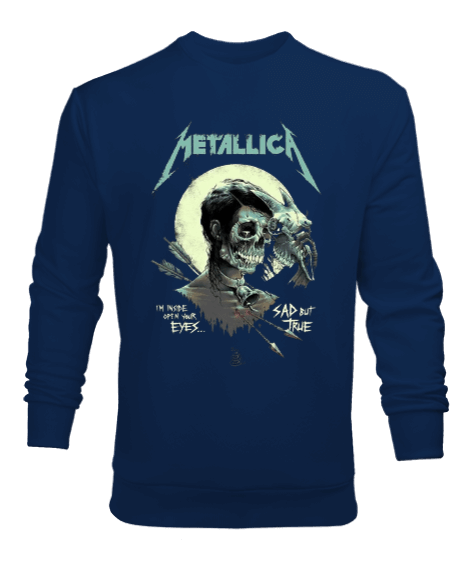 Tisho - Metallica Rock Tasarım Baskılı Erkek Sweatshirt
