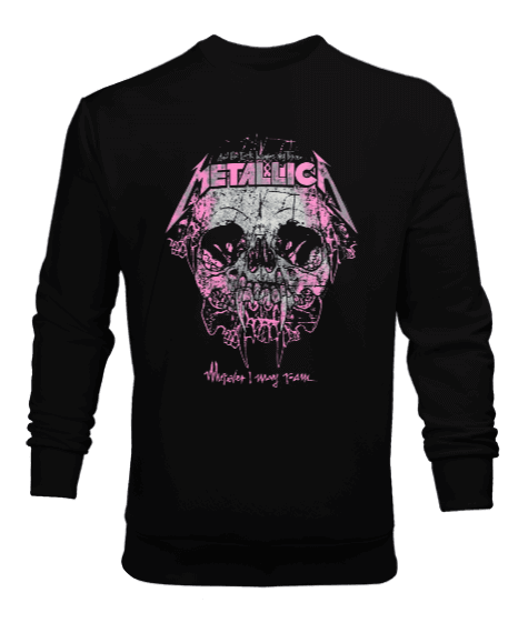 Tisho - Metallica Rock Tasarım Baskılı Erkek Sweatshirt