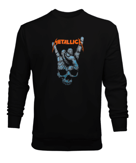 Tisho - Metallica Rock Tasarım Baskılı Erkek Sweatshirt