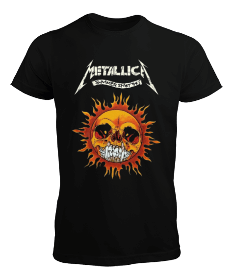 Tisho - Metallica Rock Tasarım Baskılı Erkek Tişört