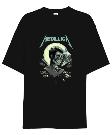 Tisho - Metallica Rock Tasarım Baskılı Oversize Unisex Tişört
