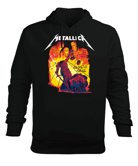 Tisho - Metallica Tasarım Baskılı Erkek Kapüşonlu Hoodie Sweatshirt