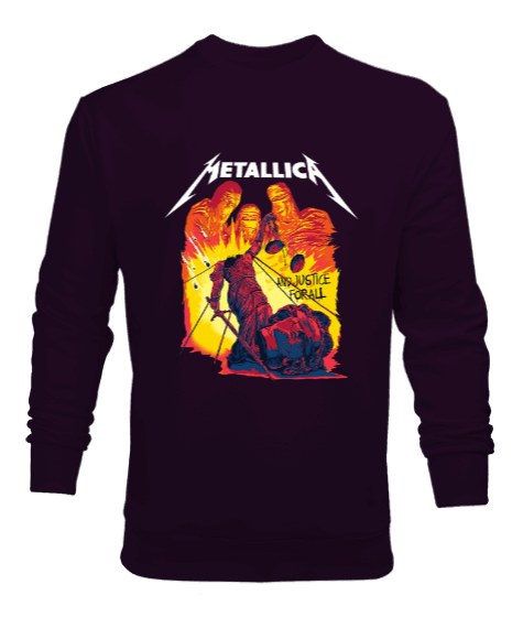 Tisho - Metallica Tasarım Baskılı Erkek Sweatshirt
