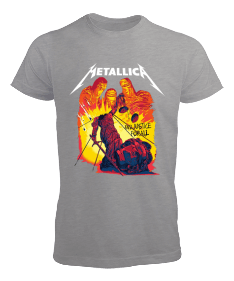 Tisho - Metallica Tasarım Baskılı Erkek Tişört