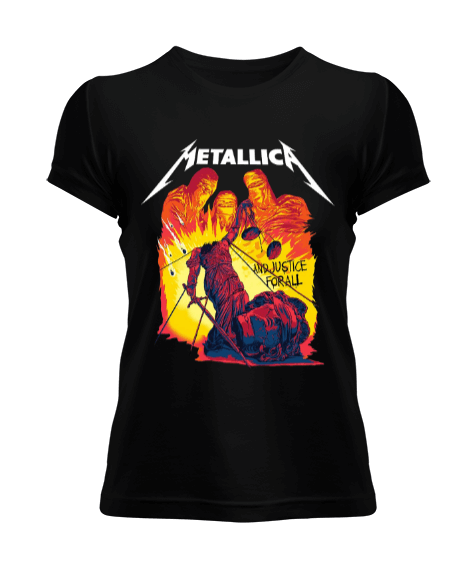 Tisho - Metallica Tasarım Baskılı Kadın Tişört