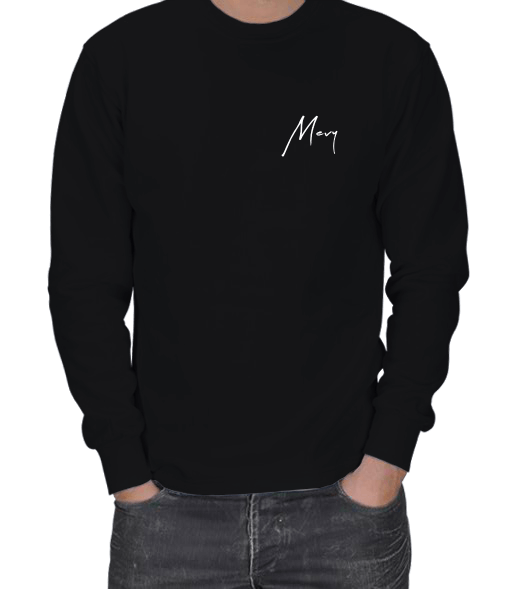 Tisho - Mevy Arty Siyah ERKEK SWEATSHIRT