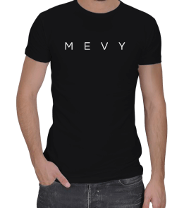 Tisho - MEVY X2 Siyah Erkek Regular Kesim Tişört