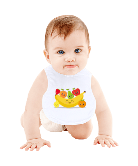 Tisho - Meyveler Bebek Mama Önlüğü
