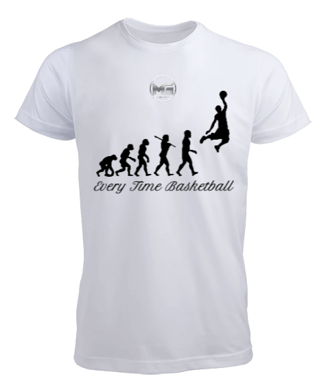 Tisho - MG Design Every Time Basketball Tasarımı Erkek Tişört