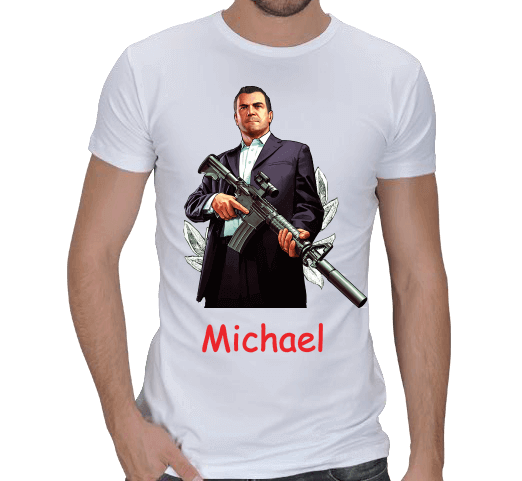 Michael GTA V T-shirt Erkek Regular Kesim Tişört