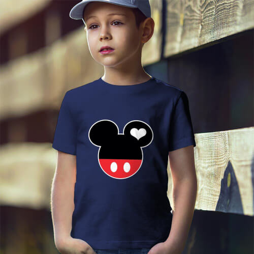 Tisho - Mickey Mouse Erkek Çocuk Kısa Kol Tişört - Tekli Kombin