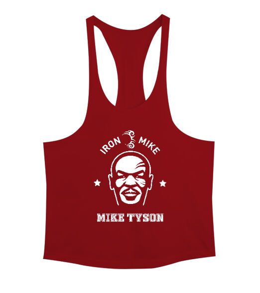 Tisho - Mike Tyson Kırmızı Erkek Tank Top Atlet
