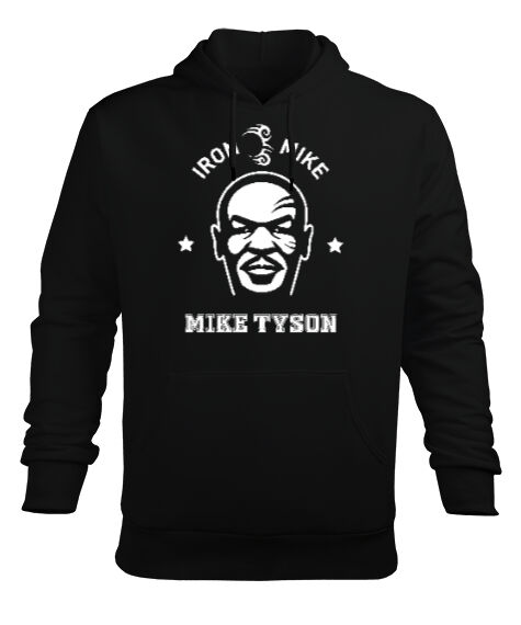Mike Tyson Siyah Erkek Kapüşonlu Hoodie Sweatshirt