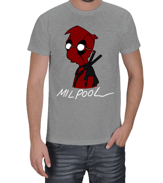 Tisho - Milhouse Van Houten Deadpool Erkek Tişört