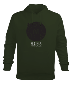 Mina Dark Erkek Kapüşonlu Hoodie Sweatshirt - Thumbnail