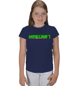 Tisho - Minecraft Çocuk Kısa Kol Tişört Çocuk Karpuz Kol