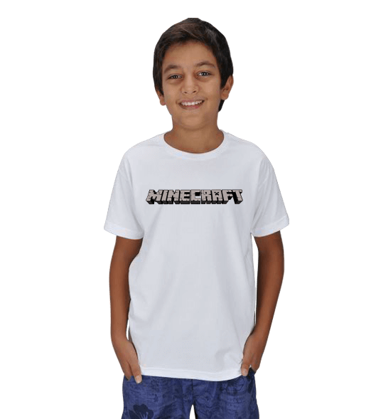 Tisho - Minecraft Çocuk Kısa Kol Tişört Çocuk Unisex