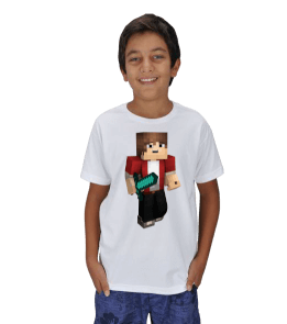 Minecraft Çocuk T-Shirt Çocuk Unisex - Thumbnail