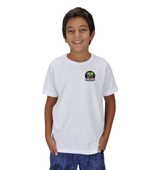 Tisho - Minecraft Çocuk T-Shirt Küçük Amblem Çocuk Unisex