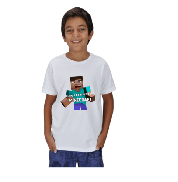 Tisho - Minecraft Çocuk Tişört Çocuk Unisex