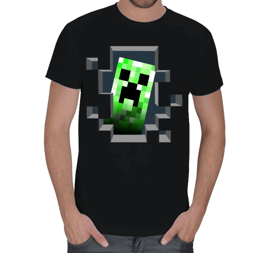 Tisho - Minecraft Creeper - [1] Erkek Tişört