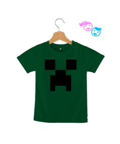 Tisho - Minecraft Creeper Çocuk Unisex Tshirt Çocuk Unisex