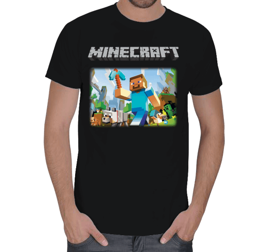 Tisho - Minecraft Erkek Kısa Kol Tişört Erkek Tişört