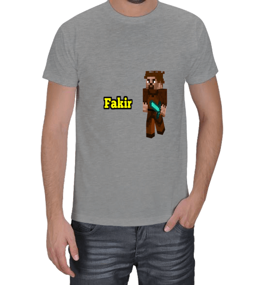 Tisho - Minecraft Fakir Yazılı 2 Erkek Tişört
