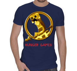 Tisho - Minecraft Hunger Games T-shirt Erkek Spor Kesim