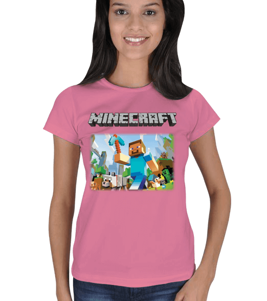Tisho - Minecraft Kadın Kısa Kol Tişört Kadın Tişört