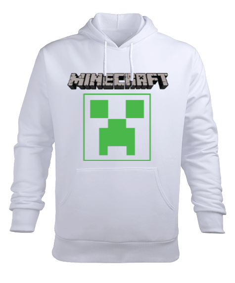 Tisho - Minecraft Oyun Logo Erkek Kapüşonlu Hoodie Sweatshirt