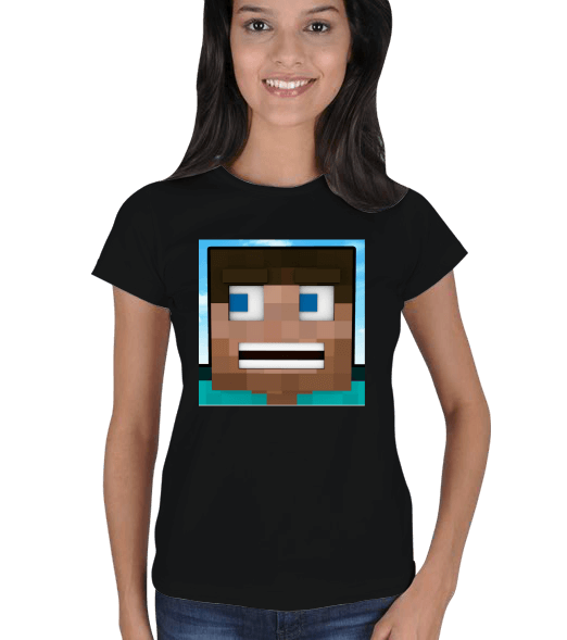 Minecraft Steve Kadın Tişört