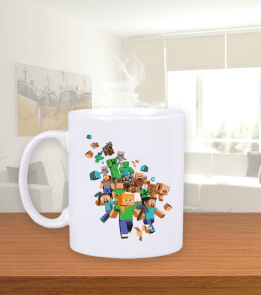 Tisho - Minecraft - Toplu Teleport Beyaz Kupa Bardak