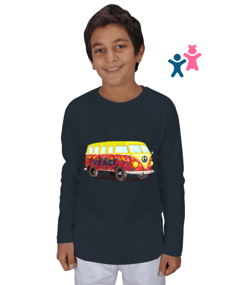 Tisho - Minibüs baskılı erkek çocuk Çocuk Unisex Uzunkollu