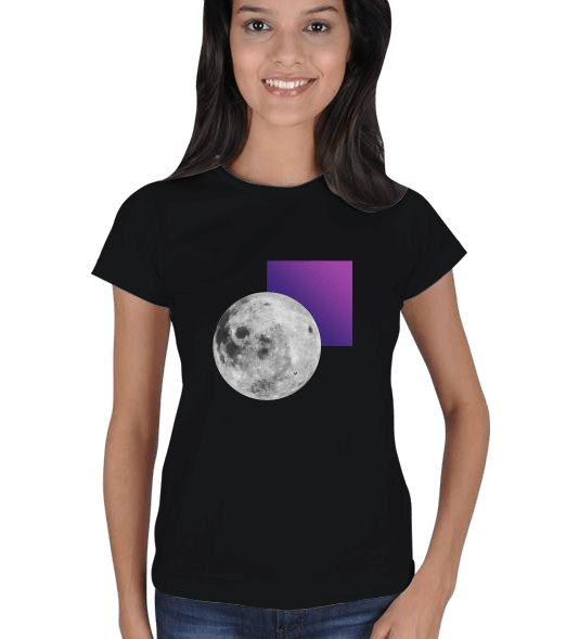 Tisho - minimal moon Kadın Tişört