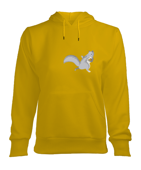 Tisho - Minimalist Desenli Hoodie Kadın Kapşonlu Hoodie Sweatshirt