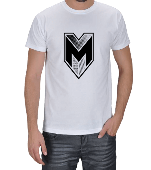 Tisho - Mirliva Siyah Logo Erkek Tişört Erkek Tişört