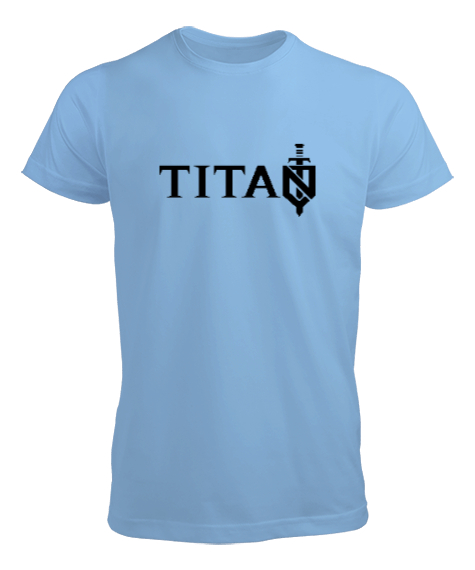 Tisho - Mitoloji - Titan Buz Mavisi Erkek Tişört